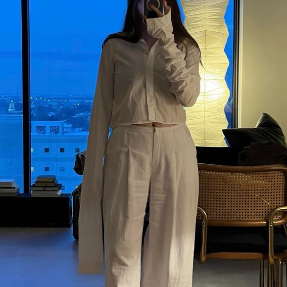 MM6 Maison Margiela Parachute Poplin extra long sleeve button down shirt - Picture 3 of 7